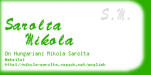 sarolta mikola business card